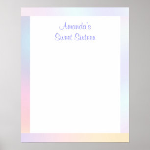 Póster O doce dezesseis de Ombre, bastão Mitzvah assina