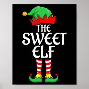 Poster O doce Elf Xmas que corresponde à família de Natal