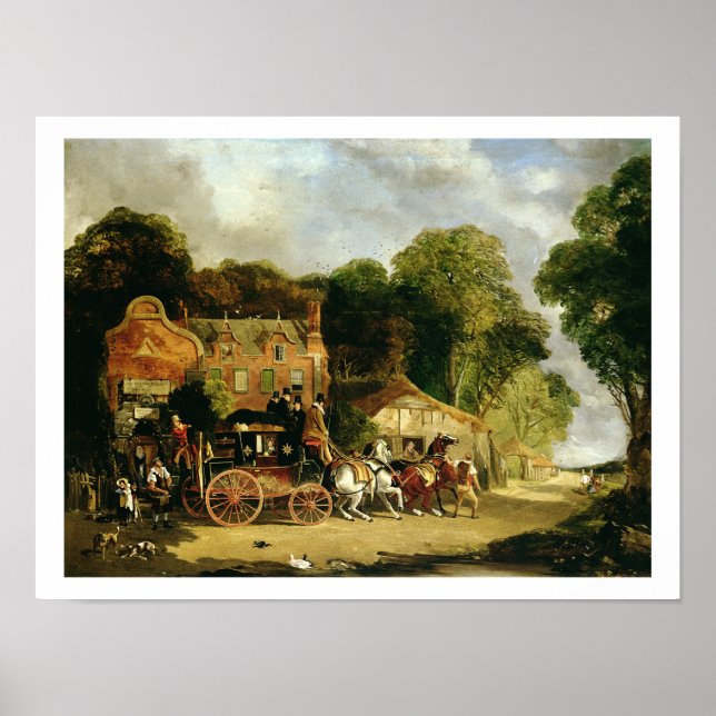 Poster O Dorking e o Royal Mail de Londres que saem do Ma (Frente)