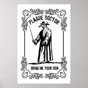 Poster O doutor o Dia das Bruxas Suporte do praga