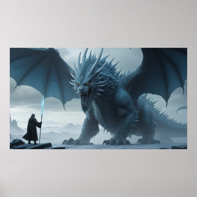 Poster O Dragão de Gelo e o Feiticeiro. Conheça Frostbite (Frente)