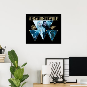 Poster O Dragão e o Wolf Daenerys e Jon Graphic