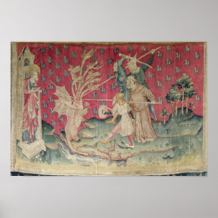 Póster O dragão que luta com os empregados do deus