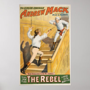 Póster "" O drama irlandês rebelde da rebelião - cercan