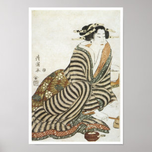Póster O Drinker Irritado, Kiyomitsu II, 1830