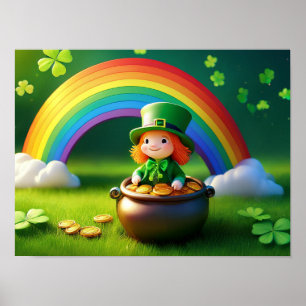 Poster O duende do Dia de São Patrício em Pote do Dourado
