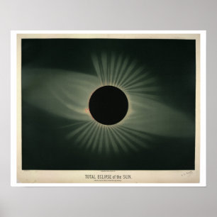 Póster O eclipse de Trouvelot do Sun