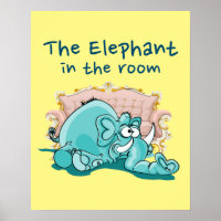 O Elefante No Cartoon Da Sala