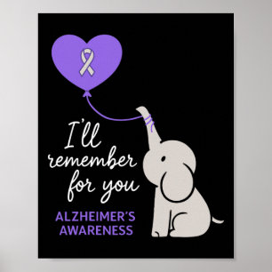 Poster O Elefante Roxo de Conscientização de Heimerheimer