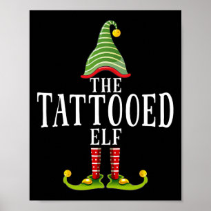 Poster O Elfo Tatuao Funny Matching Pajama Natal