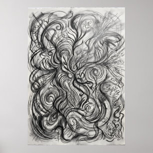 Poster O Emaranhado Florescer das Linhas do Espírito Arte