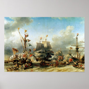 Poster O embarque de Ruyter e de William de Witt