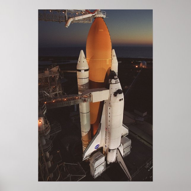 Póster O Endeavor de Encaminhamento de Espaço se prepara  (Frente)