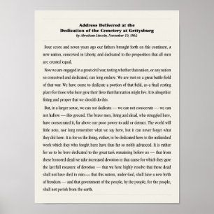 Póster O Endereço De Gettysburg.