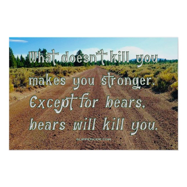 Póster O engraçado de SlipperyJoe dizer floresta de casca (Frente)