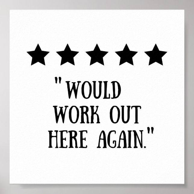 Poster O Engraçado Decor 5 Estrelas Funcionaria Aqui Nova (Frente)