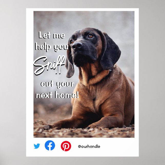 Poster o engraçado do setor imobiliário cheira ao seu pró (Frente)