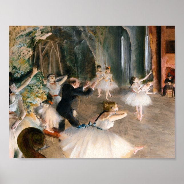 Poster O ensaio no palco de Edgar Degas (Frente)