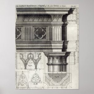 Póster O Entablature gótico