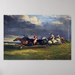 Poster O Epsom Derby por Géricault Jean Louis Théodore 