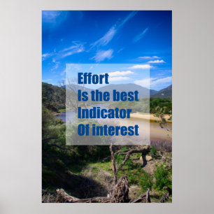 Poster O esforço é o melhor indicador de interesse
