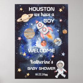 Poster O espaço externo Houston temos um Posto de Chás de