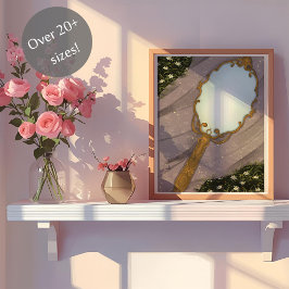 Poster O espelho I - Um espelho do Ouro na grama