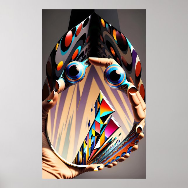 Poster O Espelho Mágico no Comprimento da Mão (Frente)