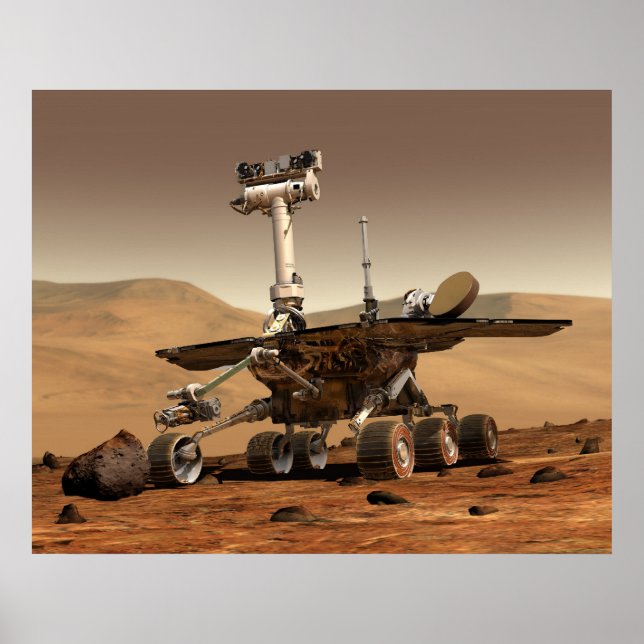 Póster O 'Espírito' de Marte Rover da NASA (Frente)