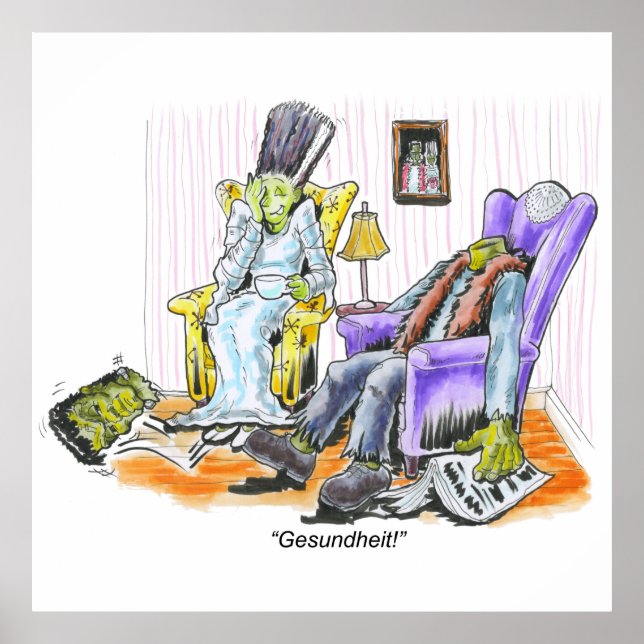 Poster O espirro de Frankenstein (Frente)