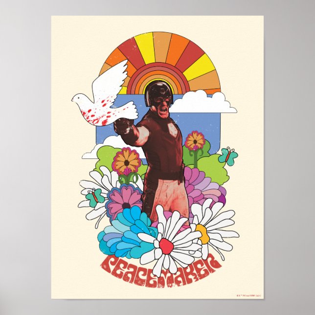Poster O Esquadrão Suicida | Flores de Pacificador e Sol (Frente)