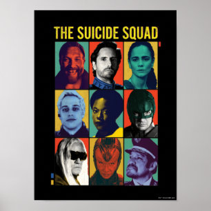 Poster O Esquadrão Suicida Grade Retroativa Com Amanda