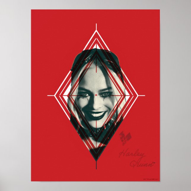 Poster O Esquadrão Suicida | Harley Quinn Diamond Target (Frente)