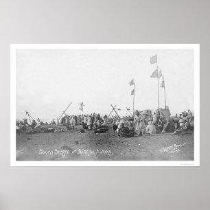 Póster O esquimó de Alaska do carrinho de mão ostenta