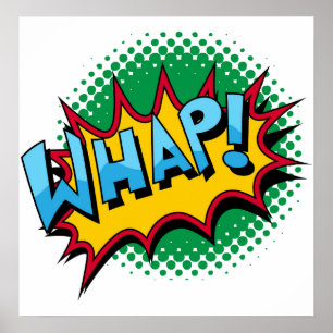 Póster O estilo cómico do pop art Whap!