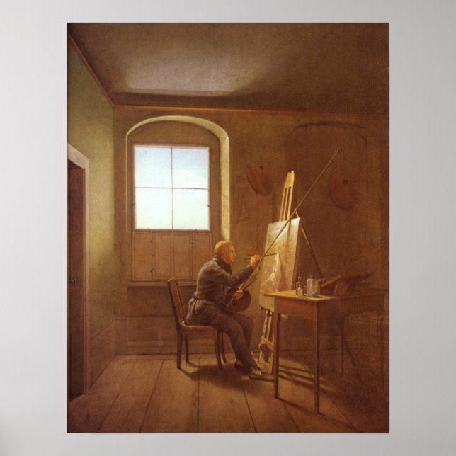 Póster O estúdio de Caspar David Friedrich (Frente)