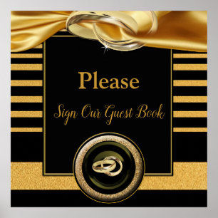 Poster O Excelente Gatsby Guest Book Wedding Sign
