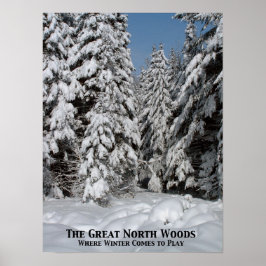 Póster O Excelente Norte das Florestas; onde o inverno ve