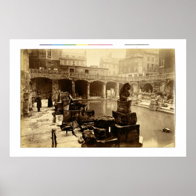 Póster O Excelente Roman Bath, Bath (foto b/w) (Frente)