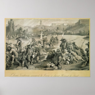 Póster O exército de Vendean que cruza o Loire