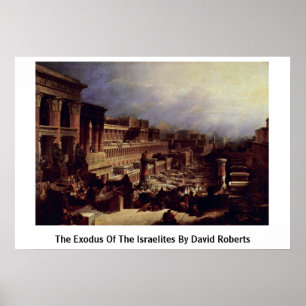 Poster O êxodo dos Israelites por David Roberts
