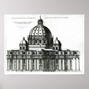Póster O exterior da basílica de St Peter em Roma
