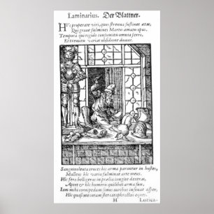 Poster O fabricante da armadura, gravado por Hartman