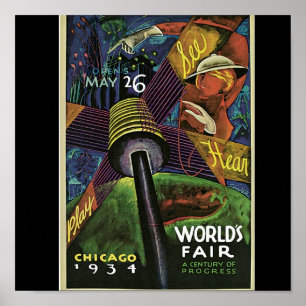 Póster O Fair-1934 do mundo de Poster-Chicago