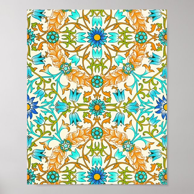 Poster O famoso padrão da Vine de William Morris (Frente)