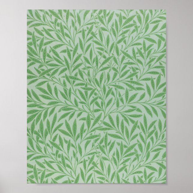 Poster O famoso padrão Willow de William Morris. (Frente)