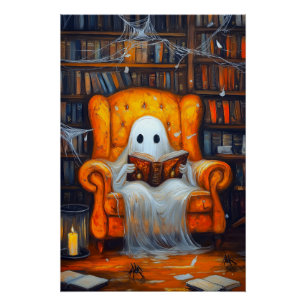 Póster O Fantasma de Bookish   Cena da Biblioteca do Cozy