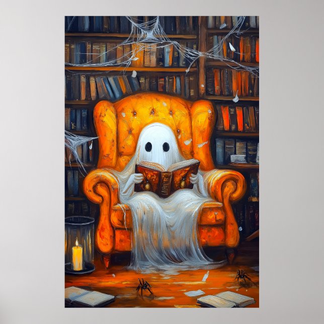 Poster O Fantasma de Bookish | Cena da Biblioteca do Cozy (Frente)