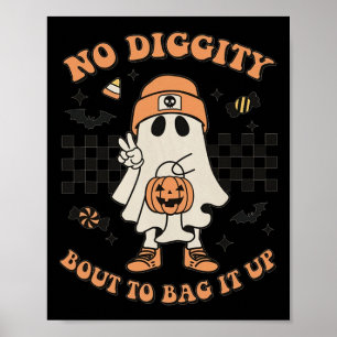 Poster O Fantasma Do Halloween Não Tem Diggência De Ir Am
