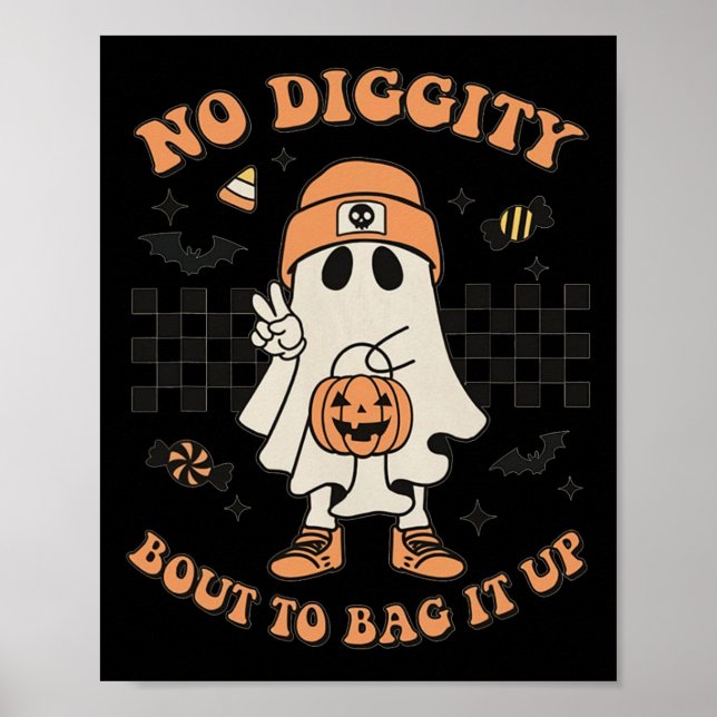 Poster O Fantasma Do Halloween Não Tem Diggência De Ir Am (Frente)
